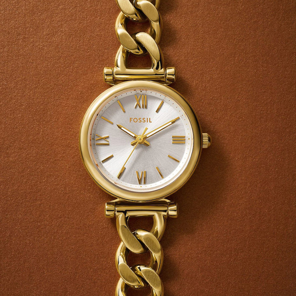 FOSSIL 腕時計　ES5329 Relógio Fossil Feminino Carlie Dourado - ES5329/1DN | Fossil