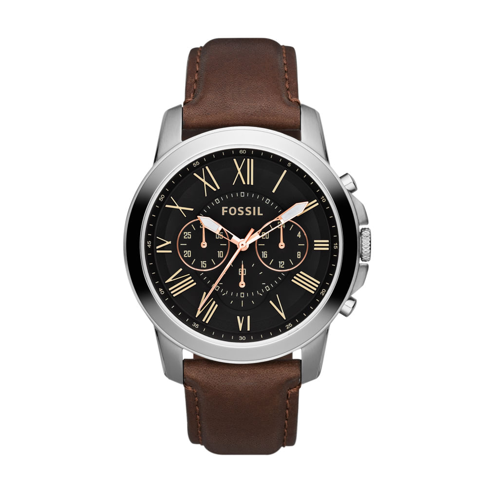 Relógio Fossil Masculino Grant Prata - FS4813/Z | Fossil | Site