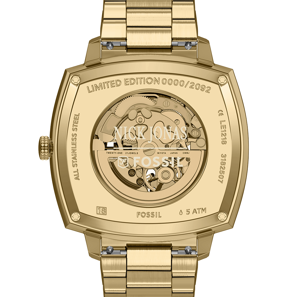 Relógio Fossil Masculino Nick Jonas Dourado - LE1218/1PI | Fossil